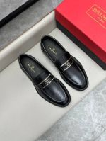 BALMAIN Black calfskin Leather Shoes-BALMAIN Man Business Leather Shoes